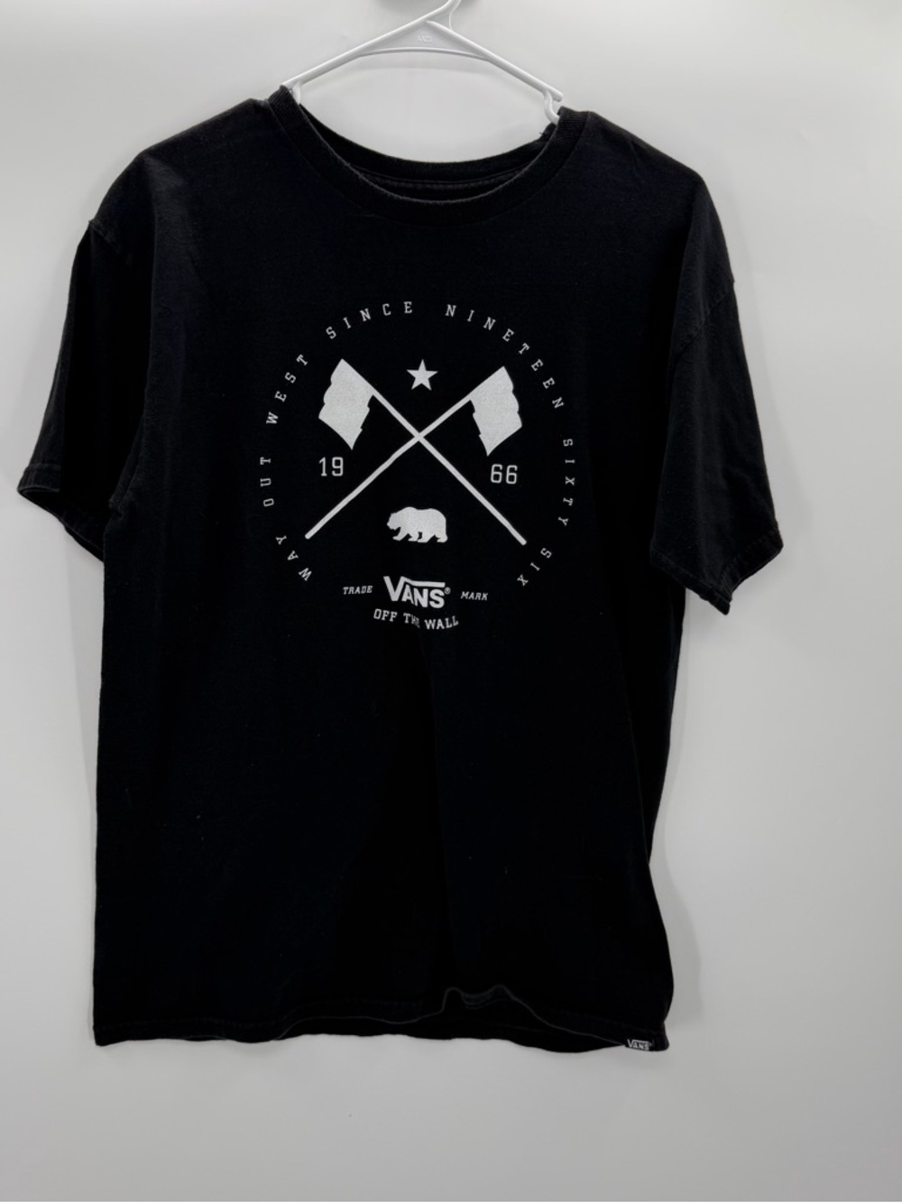 Vans Off The Wall Graphic Tee | Men’s M | Black | California 1966